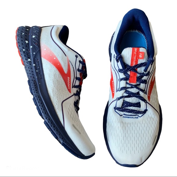 Brooks Shoes - Brooks Adrenaline GTS 21 Red/White/Blue “USA” Women’s Running Shoes Sneakers 11